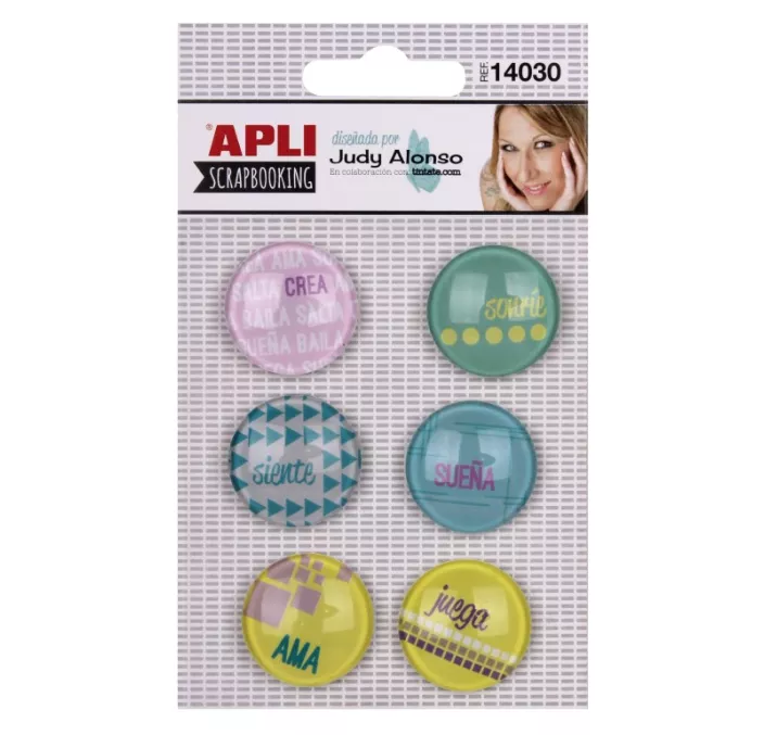 BOTONES ADHESIVOS JUDY ALONSO 12UNI. APLI 14030