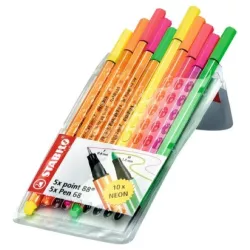 ROTULADOR 04-10 PUNTA FIBRA NEON ESTUCHE 10U SURT POINT STABILO 8868/10-1