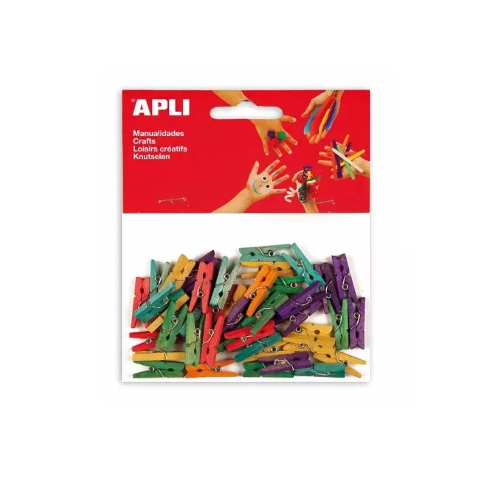 PINZA MADERA 25MM SURTIDO 45U. APLI 13479