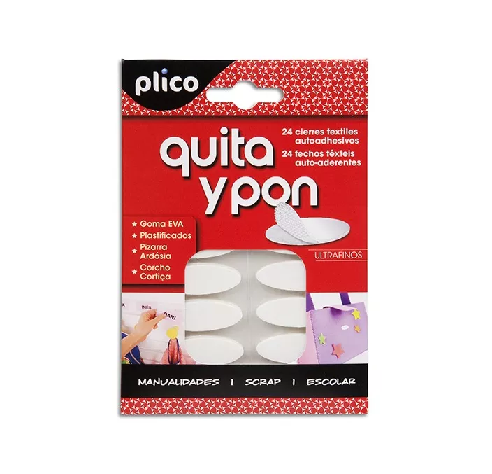 CIERRE AUTOADHESIVO 24U TEXTIL QUITA Y PON PLICO 133029