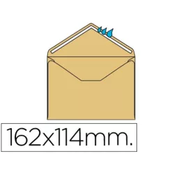 SOBRE 114X162 70GRS SALAPA PICO ENGOMADO CREMA C.500 LIDERPAPEL 33305 SB44