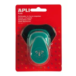 TALADRO PAPEL ESQUINA 1/2 FLOR TURQUESA 25,4MM APLI 13638