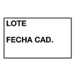ETIQUETA MARCADORA 26X16 REMOVIBLE LOTE FECHA CADUCIDAD PACK. 6 APLI 101950