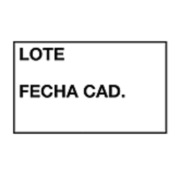 ETIQUETA MARCADORA 26X16 REMOVIBLE LOTE FECHA CADUCIDAD PACK. 6 APLI 101950