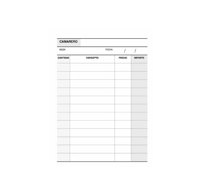 TALONARIO CAMAREROS 8º NATURAL 100H TRIPLICADO A-89 APLI 12689