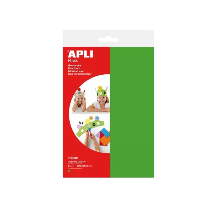 GOMA EVA VERDE 300X200 5H APLI 13602