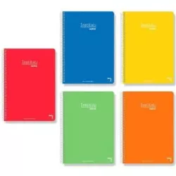 CUADERNO Fº LISO 80H 90GRS TAPA DURA SURTIDO PACSA 16288