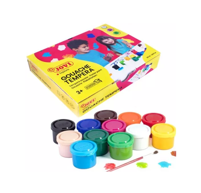 TEMPERA ESCOLAR 35ML 12 COLORES SURTIDOS JOVI 512