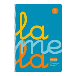 CUADERNO Fº 5MM 80H 90G TAPA PLASTIC AZUL FLUOR LAMELA 7FTP005B