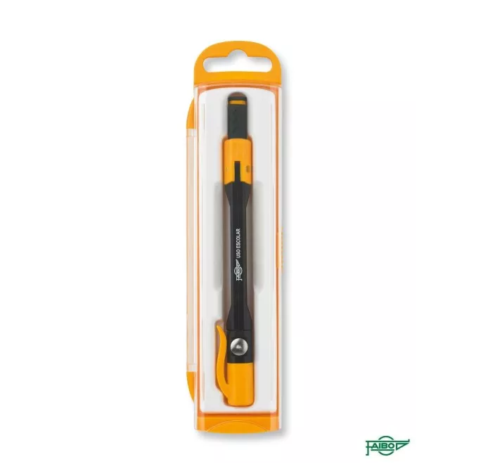COMPAS PEN ESCOLAR METALICO AMARILLO FAIBO 911-05