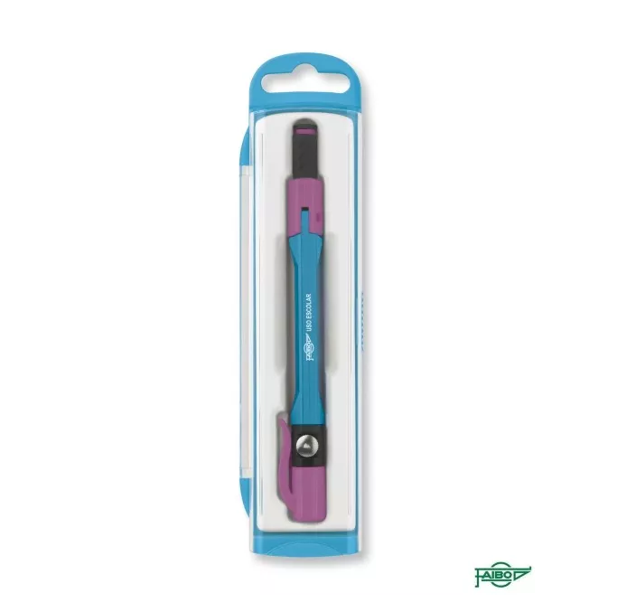 COMPAS PEN ESCOLAR METALICO VIOLETA FAIBO 911-28