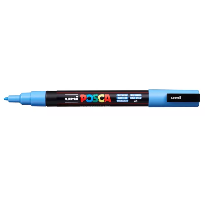ROTULADOR PERMANENTE 1,5MM AZUL CIELO "48" PC-3M POSCA UNI 03682