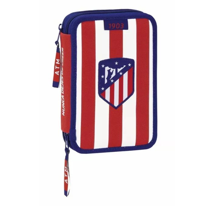PLUMIER DOBLE PEQUEÑO ATLETICO MADRID 1ª EQUIPACIÓN 17/18 SAFTA 411758054