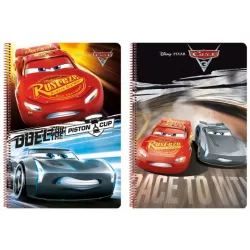 CUADERNO ESPIRAL Fº 80H TAPA DURA CUADRICULA 4X4 CARS 3 2017 SAFTA 51170906
