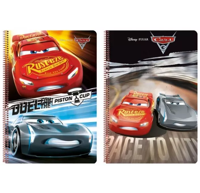 CUADERNO ESPIRAL Fº 80H TAPA DURA CUADRICULA 4X4 CARS 3 2017 SAFTA 51170906