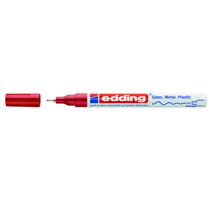 ROTULADOR PERMANENTE 780 PAINT MARKER METAL ROJO EDDING 780-02