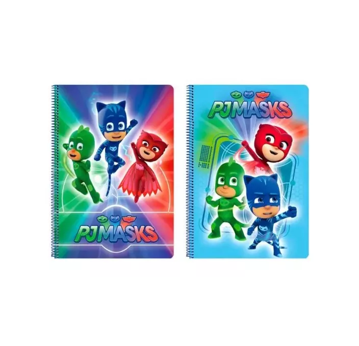 CUADERNO ESPIRAL Fº 80H TAPA DURA CUADRICULA 4X4 PJMASKS SAFTA 511711066