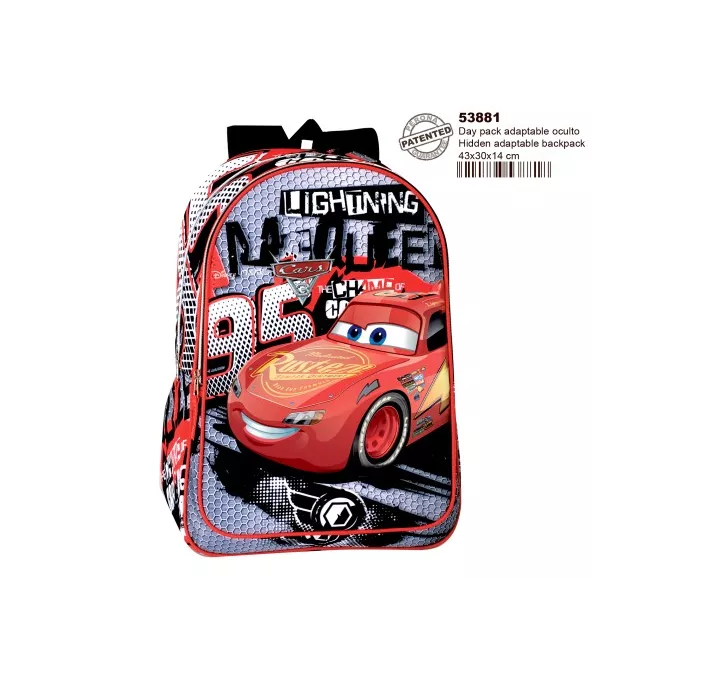 MOCHILA GRANDE DAYPACK ADAPTABLE CARRO CARS 3 MONTICHELVO 53881