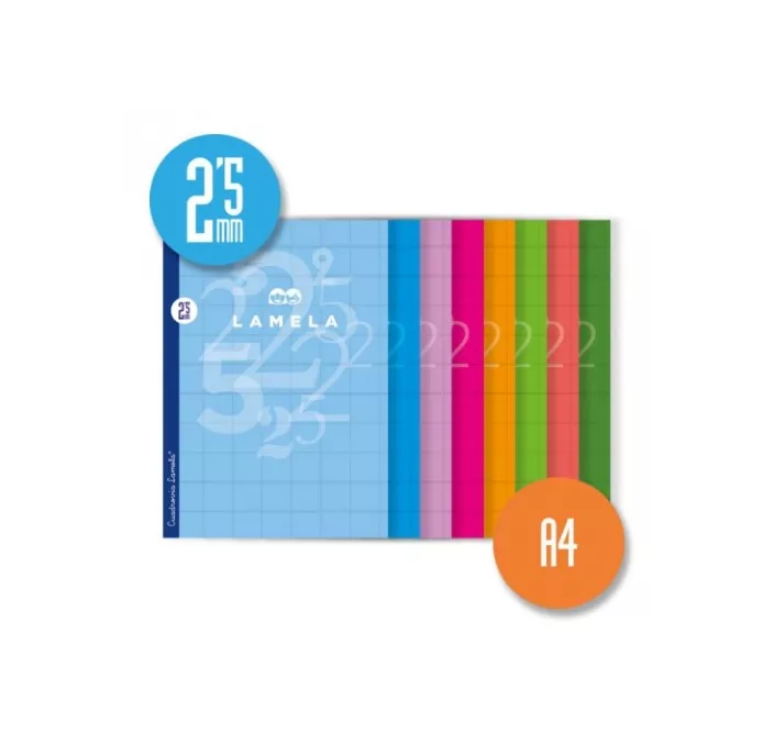 CUADERNO A4 2,5MM 50H 70G CUADROVIA LAMELA 06A4002