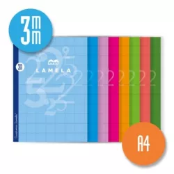 CUADERNO A4 3MM 50H 70G CUADROVIA LAMELA 06A4003
