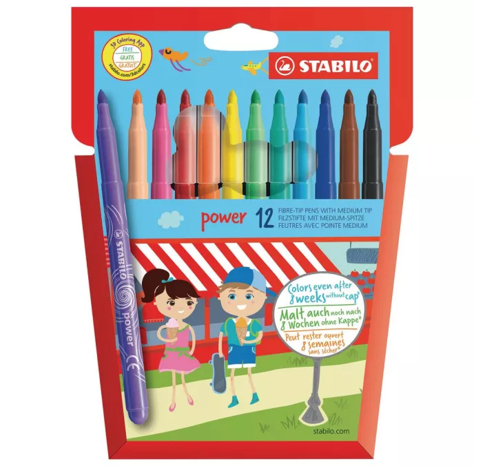 ROTULADOR ESCOLAR POWER C.12 STABILO E280/12-01