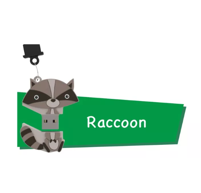 MEMORIA USB 16GB RACCOON CARTOON PRYSE 90053