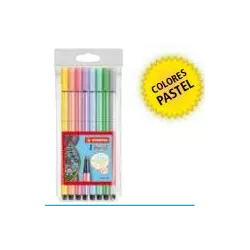 ROTULADOR PUNTA FIBRA PASTEL ESTUCHE 10U SURT PEN 68 STABILO 68/8-01