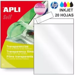 TRANSPARENCIAS INKJET 20 UNIDADES APLI 01216
