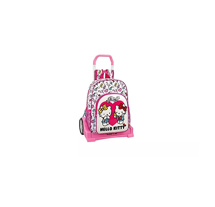 MOCHILA GRANDE CARRO EVOLUTION HELLO KITTY GIRL GANG SAFTA 611816860
