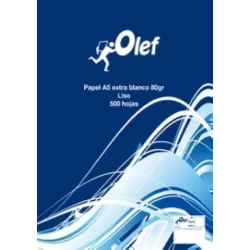 PAPEL A5 500H 80GRS BLANCO OLEF 12702001