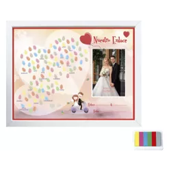 MARCO FOTO COMUNION + LAMINA PARA HUELLAS Y FOTO + TAMPONES A3 ARGUVAL 4194