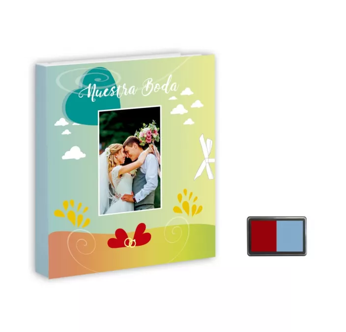 LIBRO BODA HUELLAS + TAMPOM ARGUVAL 43247
