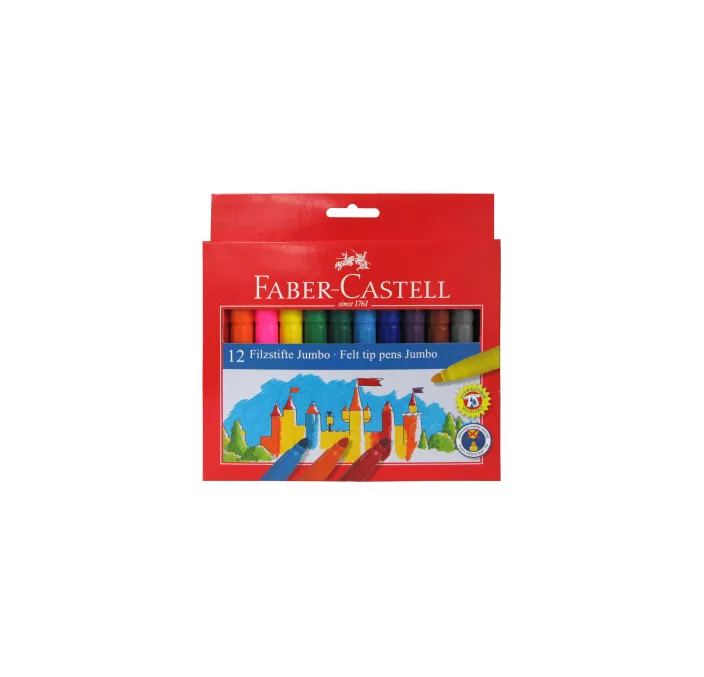 ROTULADOR ESCOLAR PENS JUMBO 12U FABER 554312 000697