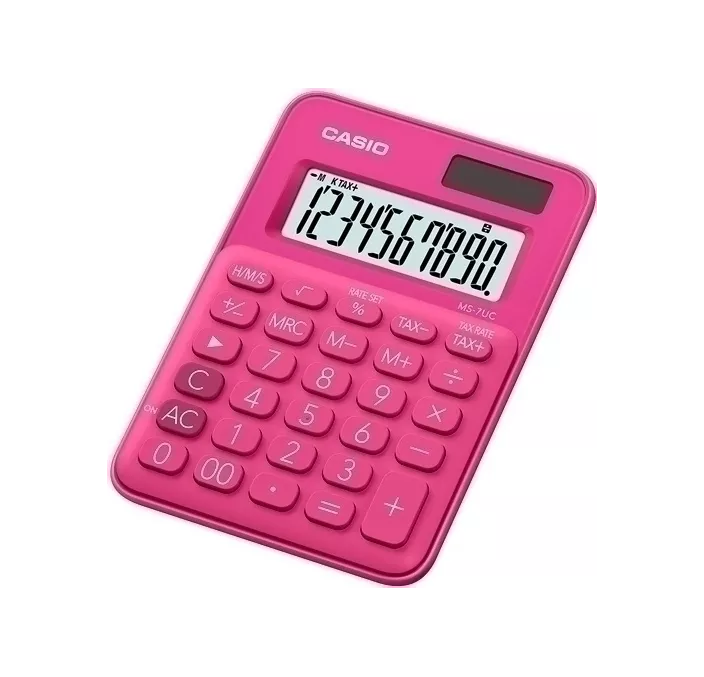 CALCULADORA SOBREMESA ROSA 10 DIG MS-7UC-RD CASIO 70019