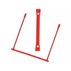 ENCUADERNADOR FASTENER PLASTICO D-CLIPS ROJO 100 UND Q-CONNECT 51871