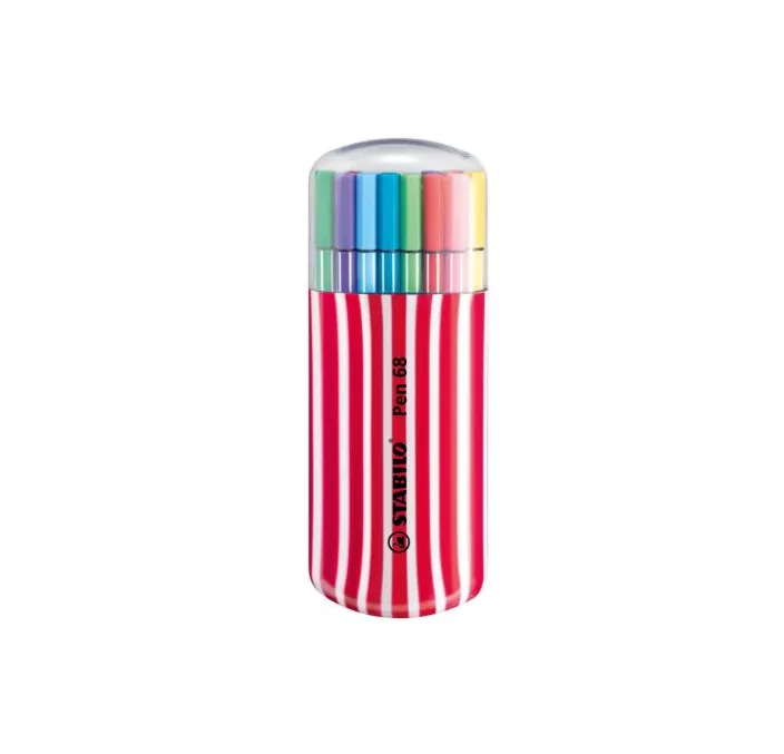 ROTULADOR 1MM ESTUCHE 20 UNI PEN 68 ROSA STABILO 6820-02-1-5