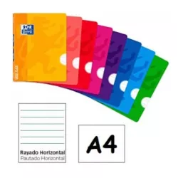 CUADERNO A4 48HJ RAYADO TAPA PLASTICO SURTIDOS OPENFLEX OXFORD 400073335