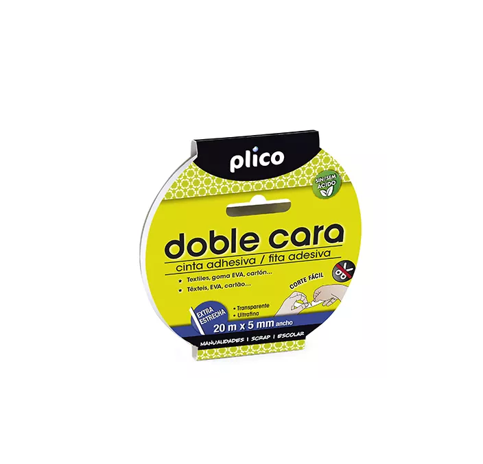 CINTA ADHESIVA DOBLE CARA ULTRA ESTRECHA 5MMX20MTS PLICO 13310 133821