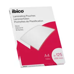BOLSA PLASTIFICACION A4 125 MICRAS C.100 IBICO 627318 065939