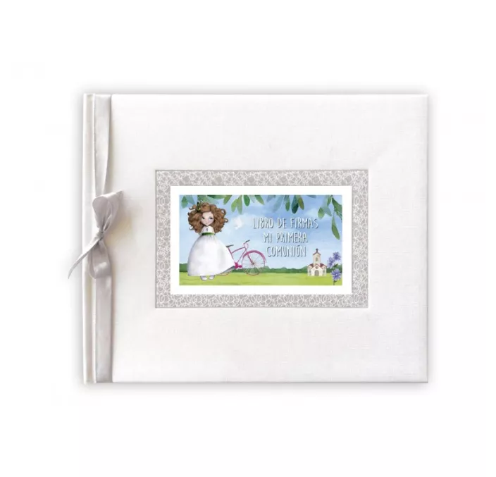 LIBRO DE FIRMAS MI PRIMERA COMUNION NIÑA BICI ARGUVAL 44037