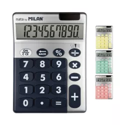 CALCULADORA 10 DIG SILVER MILAN 159906SL