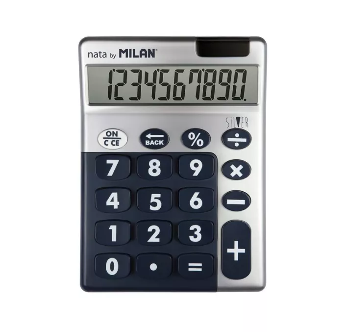 CALCULADORA 10 DIG SILVER MILAN 159906SL