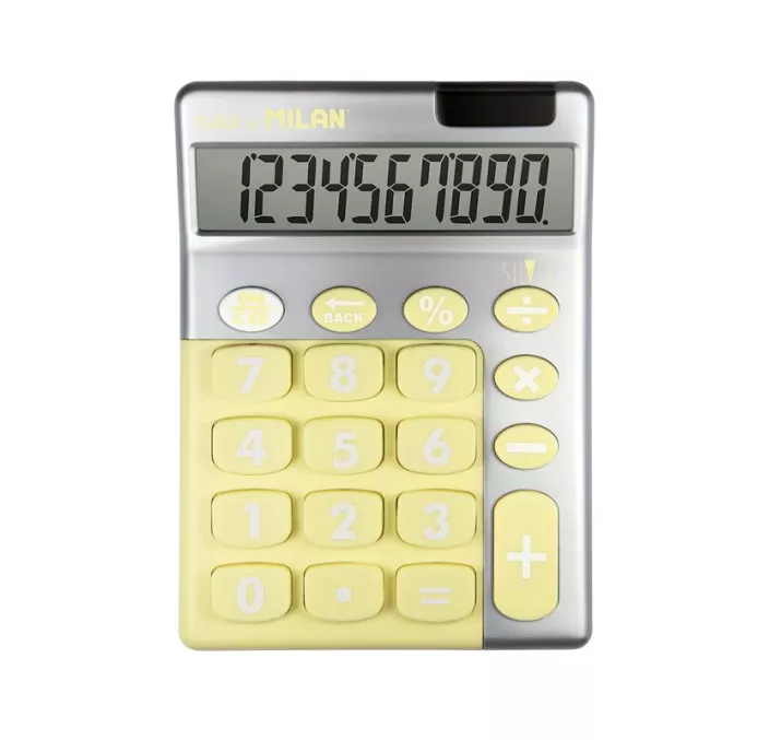 CALCULADORA 10 DIG SILVER MILAN 159906SL