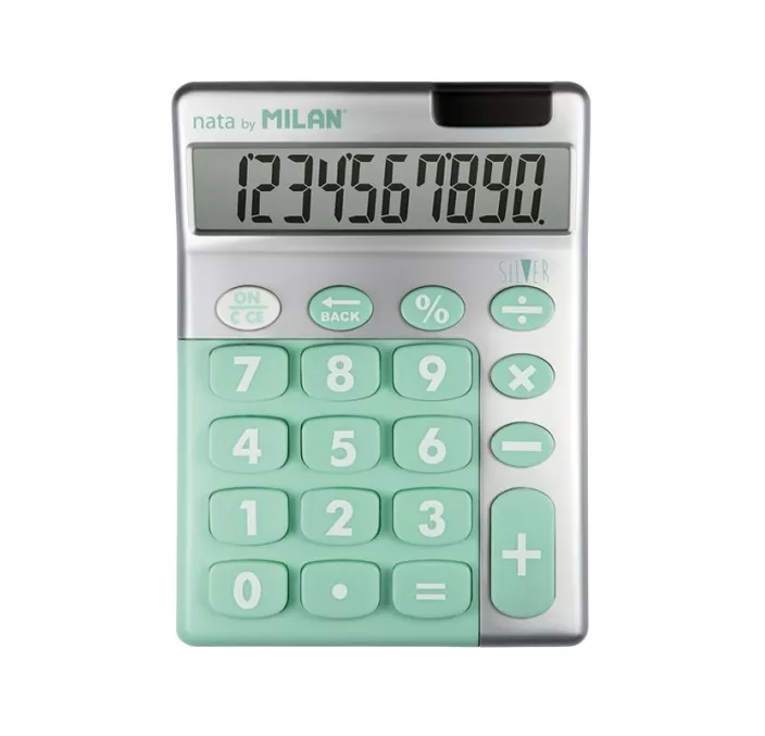 CALCULADORA 10 DIG SILVER MILAN 159906SL
