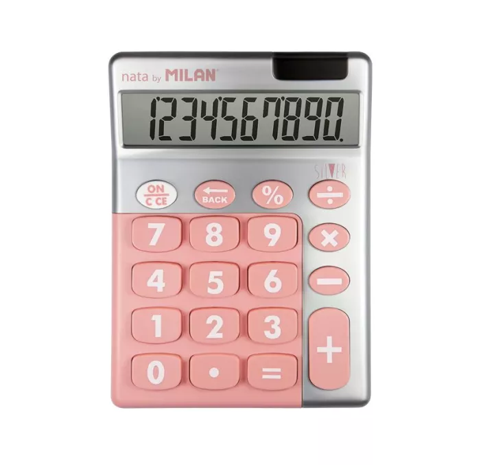 CALCULADORA 10 DIG SILVER MILAN 159906SL