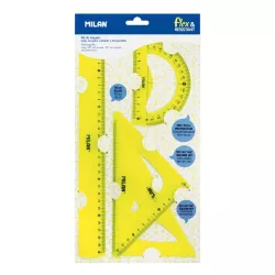JUEGO REGLAS 4 PIEZAS FLEX&RESISTANT AMARILLO MILAN 359801Y