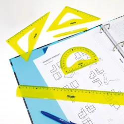 JUEGO REGLAS 4 PIEZAS FLEX&RESISTANT AMARILLO MILAN 359801Y