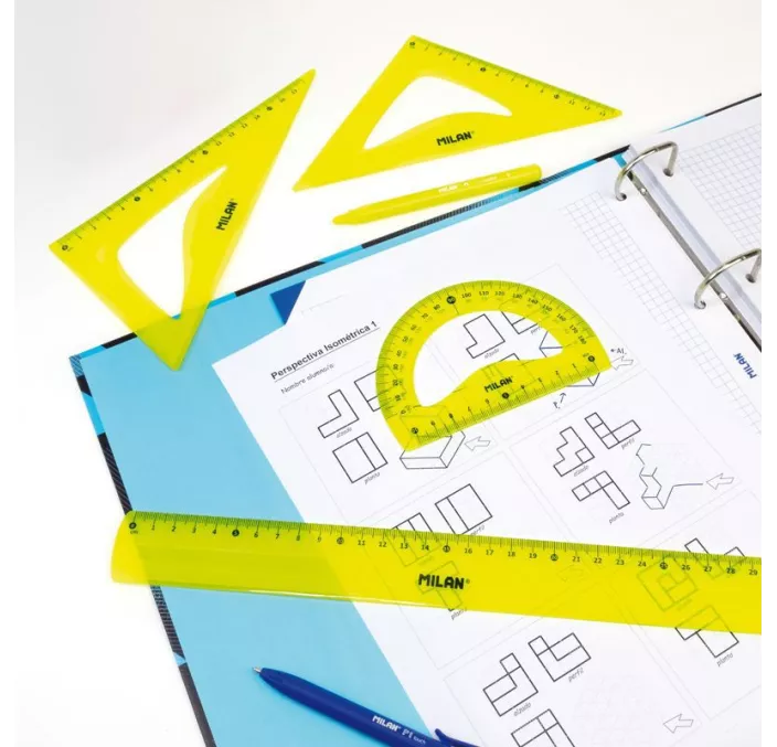 JUEGO REGLAS 4 PIEZAS FLEX&RESISTANT AMARILLO MILAN 359801Y