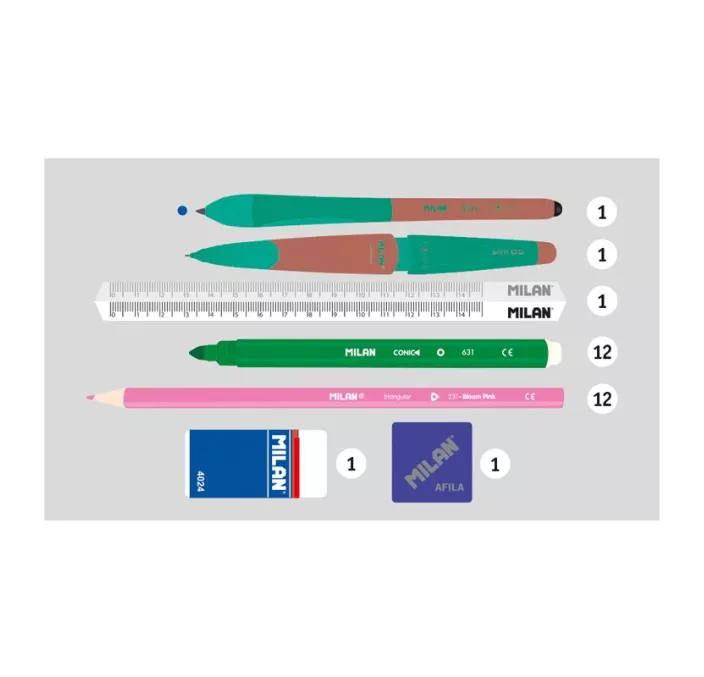 PLUMIER 4 ESTUCHES COPPER 3 VERDE MILAN 08872CP3GR