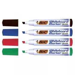 ROTULADOR PIZARRA BLANCA PACK 4COL PUNTA BISELADA 1791 BIC 8757892 15599